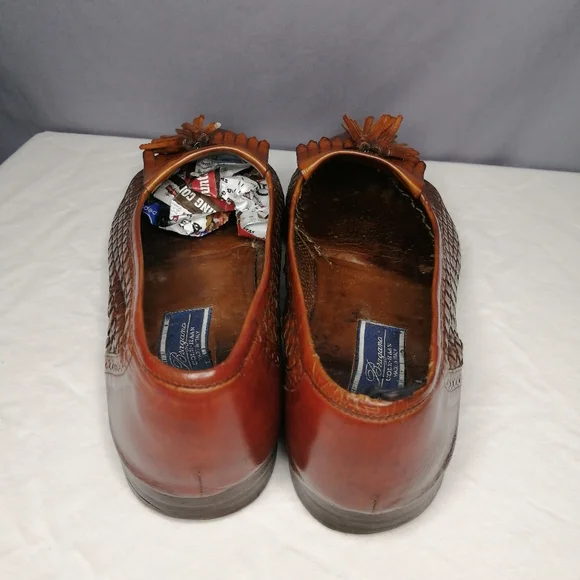 Bragano Basket Weave Spectator Kiltie loafers - Picture 6 of 11
